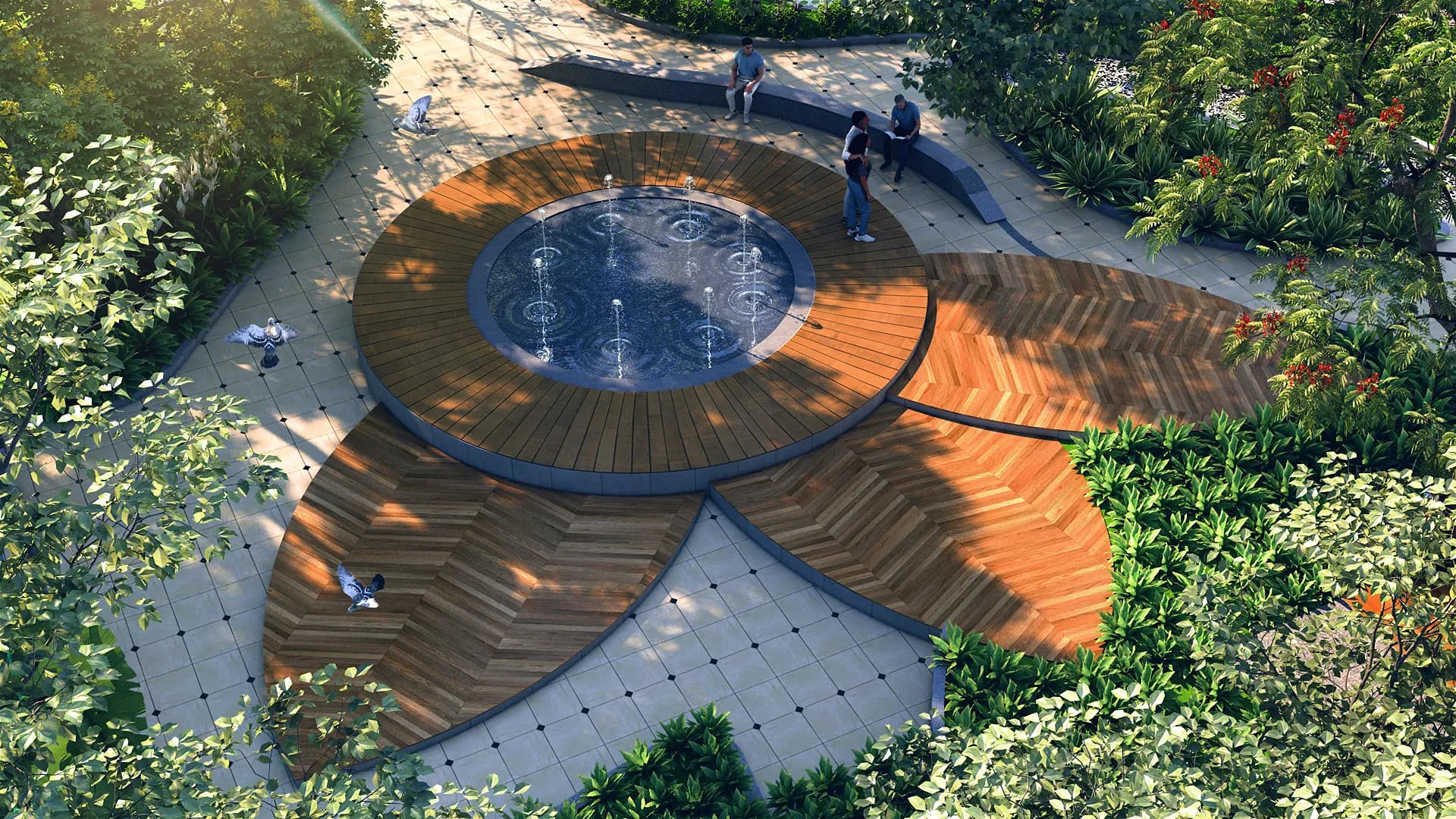 Thematic Lotus Plaza & KOI Pond